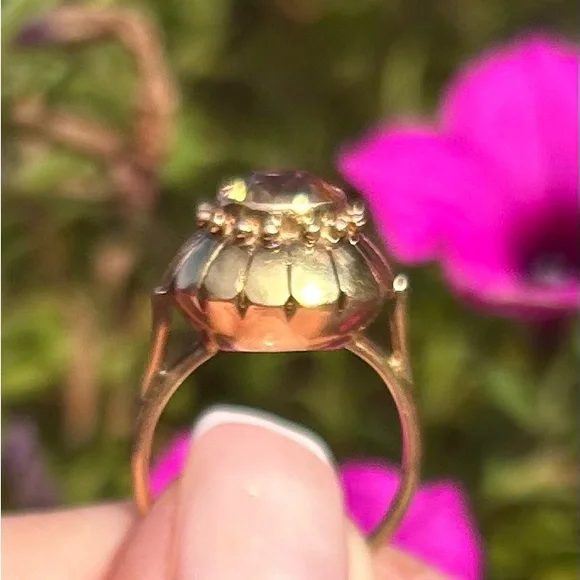 Antique/Vintage 14k Citrine Ring - Picture 11 of 16